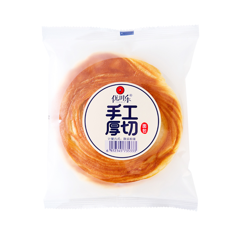 優(yōu)時樂唱片面包原味手撕面包營養(yǎng)早餐代餐品混發(fā)一箱6個100g/個