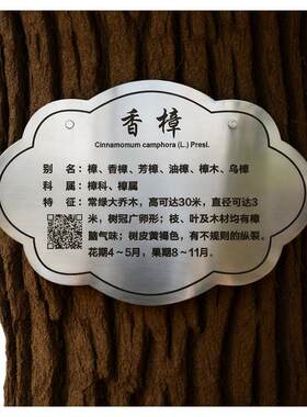 树牌挂牌花草植物绿化信息牌