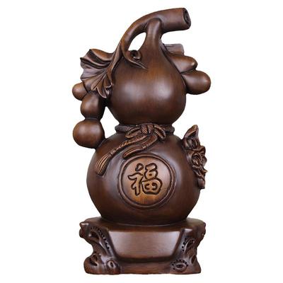 实木招财镇宅葫芦摆件客厅电视柜