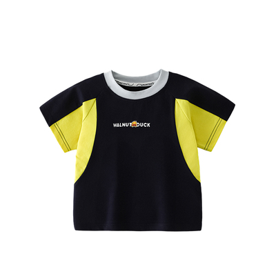 WALNUT DUCK童装撞色短袖T恤男女儿童速干透气防水轻量运动上衣