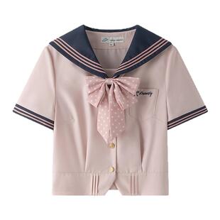 东京岁时记jk原创正版JK制服套装甜美粉色收腰水手服套装女夏上衣