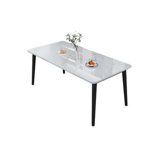 全托底板抗菌岩板餐桌正方形餐桌小户型长方形桌子现代简约饭桌子
