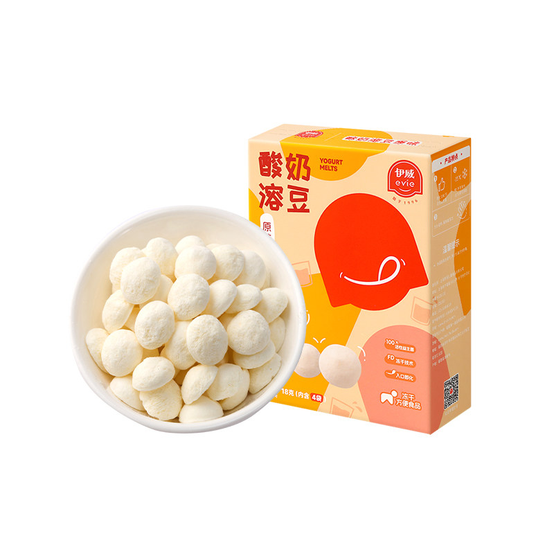 伊威酸奶溶豆添加益生菌入口即化