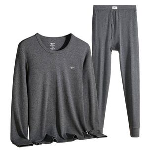 七匹狼秋衣秋裤男士纯棉套装100%全棉秋冬季中老年人保暖内衣男款