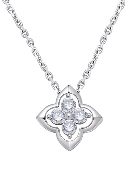 MITHAOL双生四叶草项链高级感轻奢小众精致百搭夏日锁骨链女款银