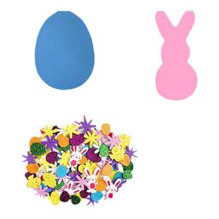 复活节幼儿园儿童手工套装鸡蛋兔子eva贴纸春天装饰DIY配件玩具3+