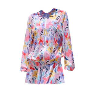 特步保守游泳衣女2025年新款长袖显瘦分体女孩罩衫海边度假三件套