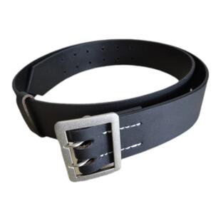 德国少尉到上校腰带 银色鱼子纹针扣腰带 头层皮双针腰带