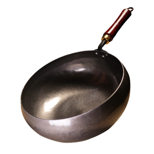 正宗章丘大肚锅铁锅炒菜锅家用官方旗舰手工锻打无涂层熟铁锅镜面