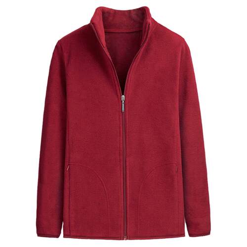 裁诺摇粒绒外套女春秋季无帽加绒夹克开衫抓绒运动服宽松女装上衣