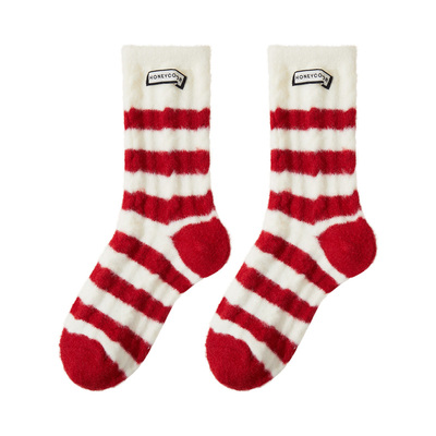 moremoli本命年结婚情侣一对红袜