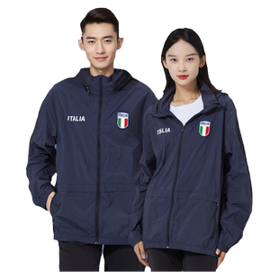 意大利国家队官方商品 | 意大利队徽款风雨衣外套户外运动连帽服