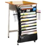 知远书袋课桌收纳学生书桌挂袋侧旁置物架挂书袋神器书本高中生教室装放书多功能书立初中生大容量桌面桌边带