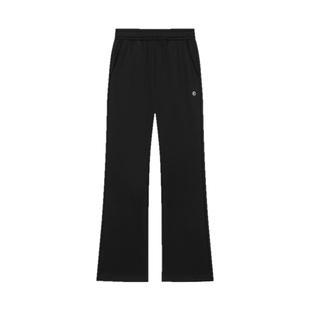 乔丹黑色喇叭裤女加绒高腰显瘦微喇2025秋新款休闲宽松阔腿长裤子