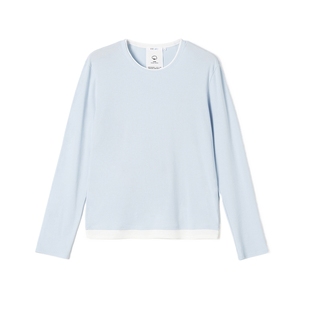 【新品】素然 klee klee 26春女士环保棉撞色叠穿内搭合身圆领T恤