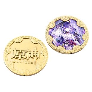 原神金属硬币纪念币二次元动漫周边胡桃八重神子可莉刻晴雷电将军