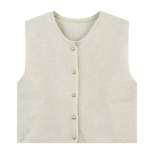 秋冬无袖马甲针织背心毛衣女春秋款外搭叠穿坎肩大码胖mm显瘦上衣