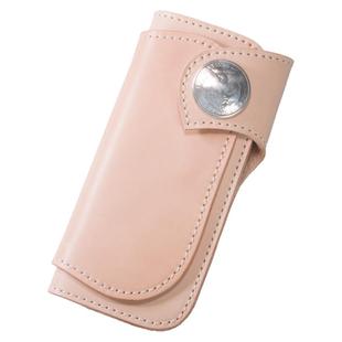 爱皮艺 超级厚实纯手工财布长夹植鞣皮钱包真皮包浆养牛财布男M32