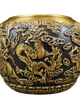 吉祥献瑞香炉风水黄铜摆件