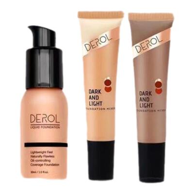 DEROL粉底液B霜调色剂调和液调深调浅美黑黄皮保滋润提亮肤色裸妆