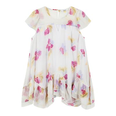 tanni花卉印花显瘦休闲V领上衣