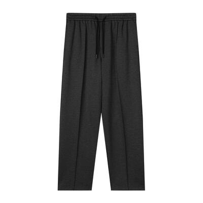 犀牛折宽松松紧腰设计感休闲裤