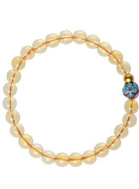 一兴天然黄水晶招财手串女款礼物