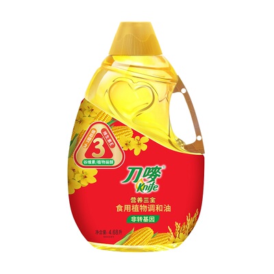 刀唛营养三全食用植物调和油4.68L 家用非转基因玉米菜籽稻米油