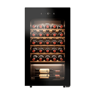 海尔酒柜90升冷藏红酒柜小型迷你恒温酒窖酒柜家用客厅冰吧恒温柜