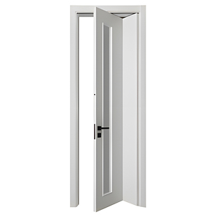 三七折叠门单开门日式室内门卫生间门厨房门实木复合门无轨折叠门