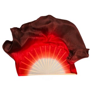 扇子舞蹈扇中国风铭记真丝渐变酒红双面古典舞表演出跳舞专用绸扇