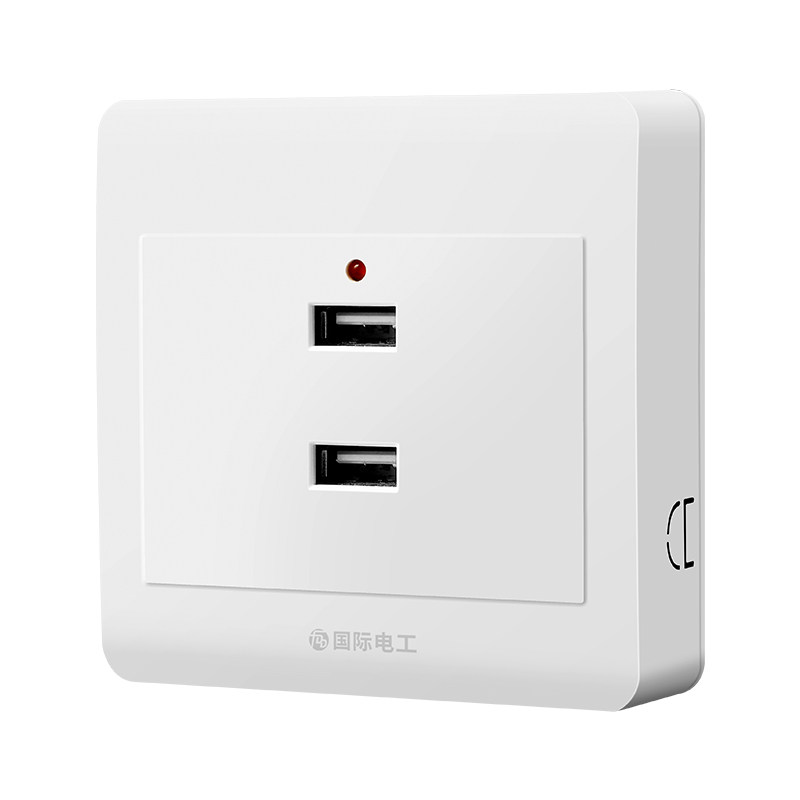 国际电工86型明暗装USB插座