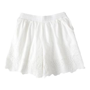 蕾丝短裤女外穿夏季安全裤防走光打底裤纯棉宽松薄款高腰大码