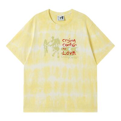CryingCenter for love 泪屋工艺线再生棉logo tee 哭喊中心
