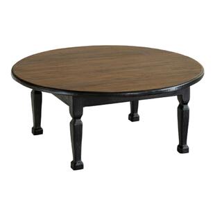 叕木|老柚木茶几\侘寂中古复古风全实木圆形设计师民宿客厅茶桌