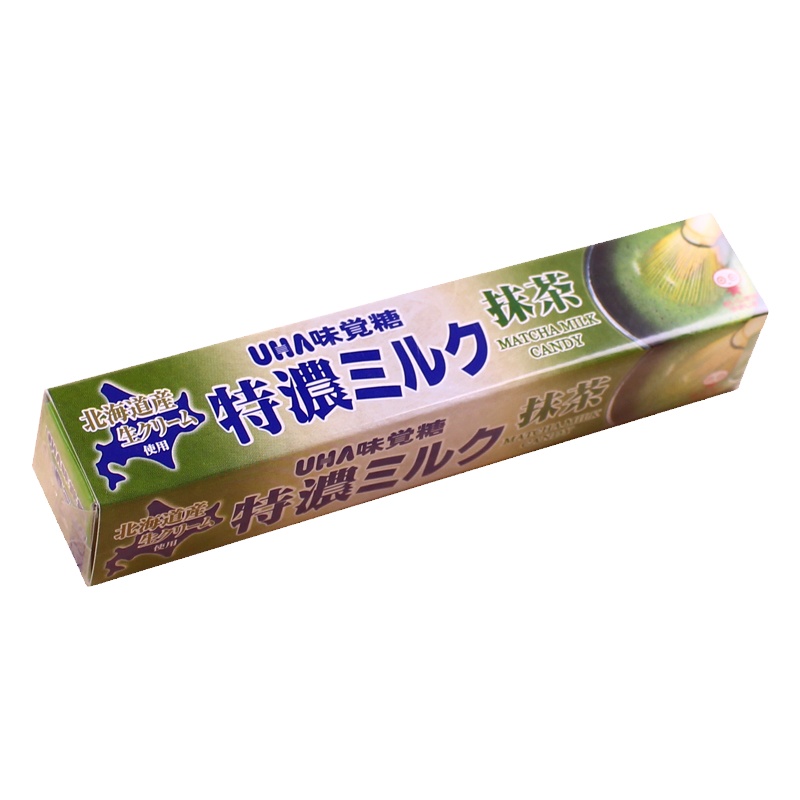 日本进口糖果 UHA悠哈味觉8.2特浓硬奶糖37g 休闲零食牛奶抹茶味