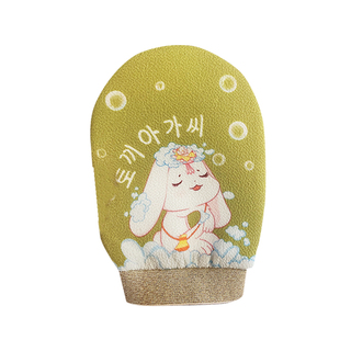 韩国阿里郎卡通搓澡巾小兔加厚细砂沐浴手套搓泥下灰不疼洗澡巾