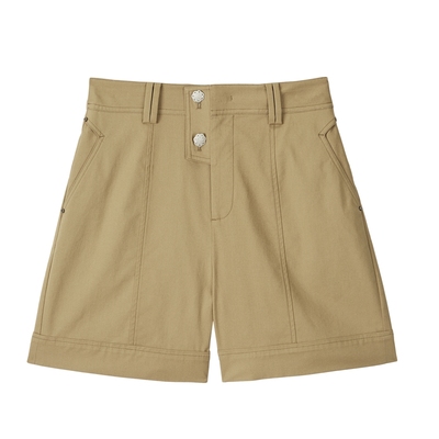 MSLAN商场同款宽松卡其色短裤