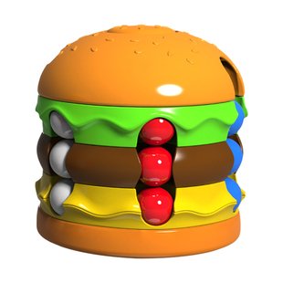 2025新款汉堡薯条魔方玩具儿童魔豆旋转滚珠益智大脑思维开学礼物