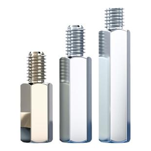 螺柱六角螺柱单头六角铁柱镀镍隔离柱铜柱铜螺柱M3M2M2.5M4M5M6M8