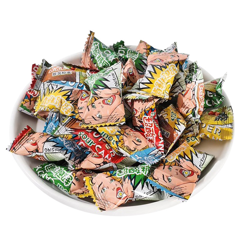 网红变态爆酸糖超酸糖果硬糖零食