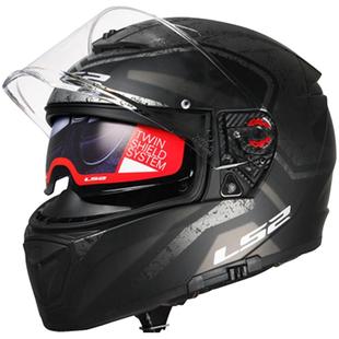 LS2双镜片摩托车头盔男女四季通用机车全盔防雾赛车跑盔冬季FF390