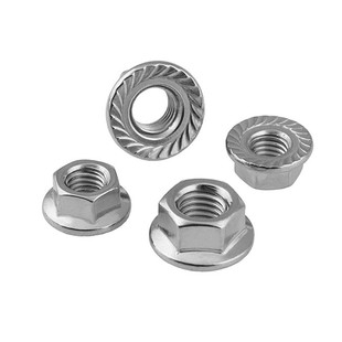 304/201/316不锈钢法兰螺母六角防松螺丝带垫防滑螺帽M3M4M5M6M8
