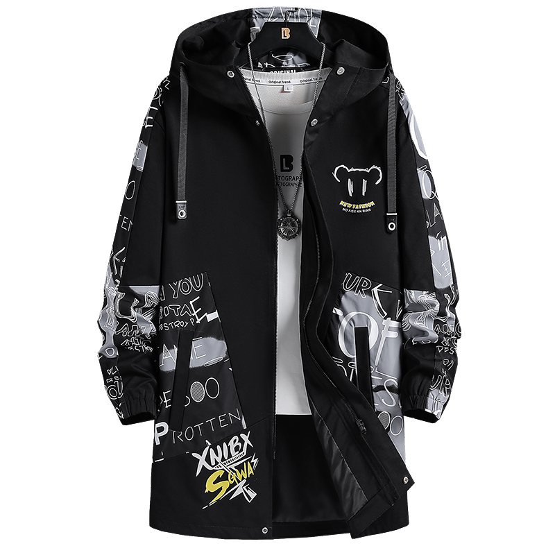 【新品】中长款外套男春秋冬风衣