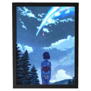 新海诚 你的名字 动漫周边 海报壁画挂画 实木装饰画礼物送男女友