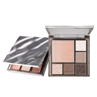 CZEL绔姿眼影盘正品灰色粉色高光修容腮红一体盘平价日常淡妆哑光