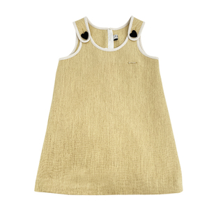 小童木 亮眼小奶包女童连衣裙春季新款小香风公主背心裙儿童裙子