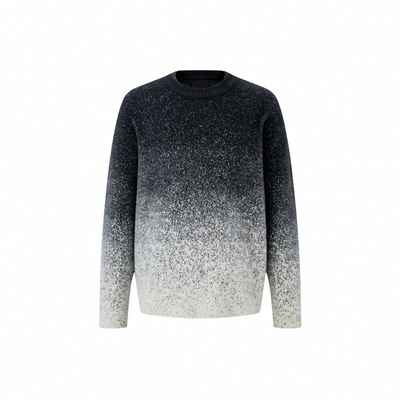 CH提花渐变复古圆领毛衣