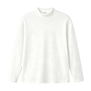 VESCORTT美利奴羊毛混纺60%羊毛可机洗秋冬半高领打底衫长袖T恤男