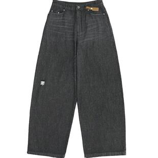 YOUWEI有尾夏季麻感牛仔磨破宽松长裤女夏长裤Y5124201